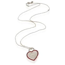 Tiffany & Co-TIFFANY & CO. Return To Tiffany Red Enamel Heart Pendant in  Sterling Silver-Other