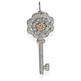 Tiffany & Co-TIFFANY & CO. Pingente de Diamante Rose Key em 18K Yellow Gold/Platina-Outro