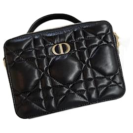 Dior-New black Dior Caro rigid bag-Black