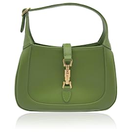 Gucci-Wandelbare Hobo-Tasche „Mini Jackie 1961“ aus grünem Leder-Grün