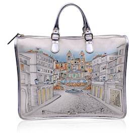 Gucci-Bolso satchel Joy de la Plaza de España exclusivo de Roma de edición limitada-Blanco