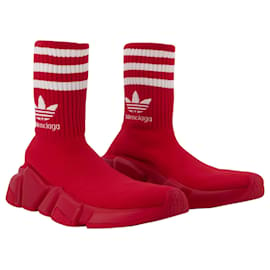 Balenciaga-Speed Lt Adidas Sneakers - Balenciaga - Rot/Logo Weiß-Rot