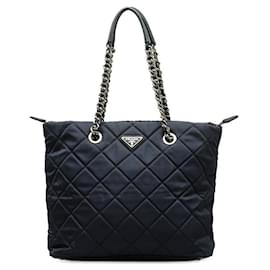 Prada-Prada Tessuto Quilted Tote Bag  Canvas Tote Bag in Excellent condition-Other