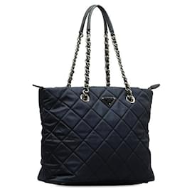 Prada-Prada Tessuto Quilted Tote Bag  Canvas Tote Bag in Excellent condition-Other