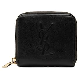 Yves Saint Laurent-Yves Saint Laurent Leather Coin Case  Leather Short Wallet in Good condition-Other