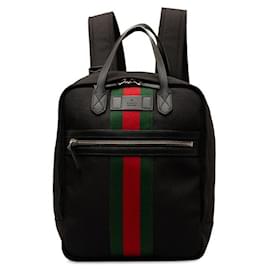 Gucci-Gucci Travel Web Backpack  Canvas Backpack 619748 in excellent condition-Other