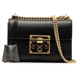 Gucci-Gucci Leather Mini Padlock Shoulder Bag  Leather Shoulder Bag 409487 in good condition-Other
