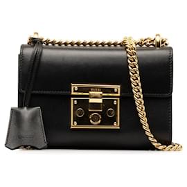 Gucci-Gucci Leder Mini Vorhängeschloss Schultertasche Leder Schultertasche 409487 in guter Kondition-Andere