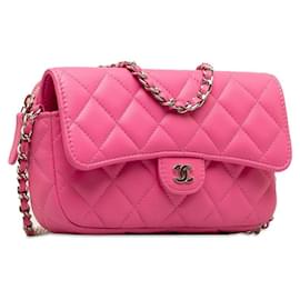 Chanel-Chanel CC gesteppte Klappenbrieftasche an Kettenleder, lange Brieftasche in ausgezeichnetem Zustand-Andere
