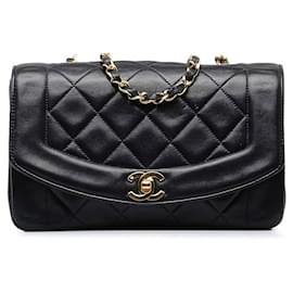 Chanel-Chanel Diana Flap Crossbody Bag Bolsa de ombro de couro em bom estado-Outro