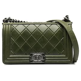 Chanel-Chanel Claasic Le Boy Flap Bag Umhängetasche aus Leder in gutem Zustand-Andere
