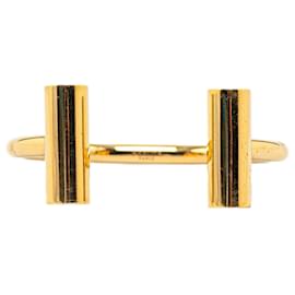 Céline-Celine Gold Cylinder Cuff Bracelet-Golden