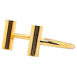 Céline-Celine Gold Cylinder Cuff Bracelet-Golden
