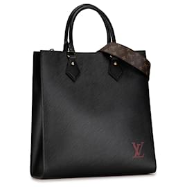 Louis Vuitton-Louis Vuitton Black Epi Sac Plat PM-Negro