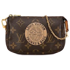 Louis Vuitton-Louis Vuitton Marrone Monogram Bauli e Borse Mini Pochette Accessori-Marrone