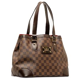 Louis Vuitton-Louis Vuitton Brown Damier Ebene Hampstead PM-Marrone