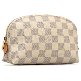 Louis Vuitton-Louis Vuitton White Damier Azur Cosmetic Pouch-White