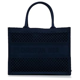 Dior-Dior Blue Medium Mesh Book Tote-Blue,Dark blue