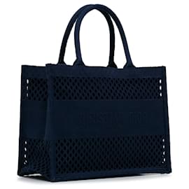 Dior-Dior Blue Medium Mesh Book Tote-Blue,Dark blue