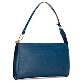 Louis Vuitton-Louis Vuitton Blue Epi Pochette Accessoires-Bleu,Bleu foncé