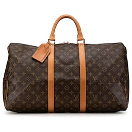 Louis Vuitton-Louis Vuitton Monograma marrón Keepall 50-Castaño