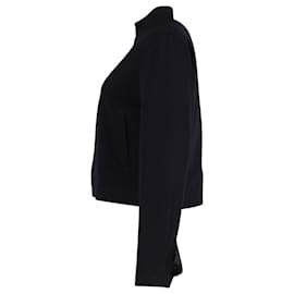 Yohji Yamamoto-Veste Zippée Yohji Yamamoto en Laine Bleu Marine-Bleu,Bleu Marine