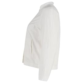 Jil Sander-Jil Sander Short Jacket in White Silk-White