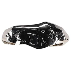 Alexander Mcqueen-Alexander McQueen asymmetrischer Ring mit Cut-Out-Details aus silbernem Metall-Silber,Metallisch