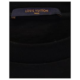 Louis Vuitton-Sweat-shirt sans manches semi-rembourré Louis Vuitton en coton noir-Noir
