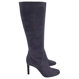 Jimmy Choo-Jimmy Choo Tempe 85 Botas hasta la rodilla en ante gris-Gris