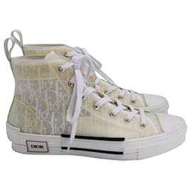 Dior-Dior B23 High Top Sneakers in White PVC -White