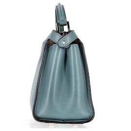 Fendi-Fendi Peekaboo Handbag in Blue Leather-Blue