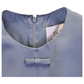 Valentino Garavani-Robe de cocktail Valentino en laine bleu clair-Bleu,Bleu clair