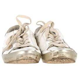 Golden Goose-Zapatillas Golden Goose Super-Star en cuero blanco-Blanco