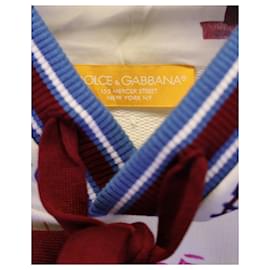 Dolce & Gabbana-Dolce & Gabbana Moletom com capuz com gola redonda e estampa gráfica em algodão multicolorido-Outro