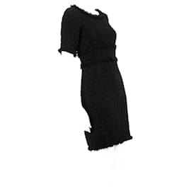 Chanel-Vestido de tweed negro atemporal-Negro