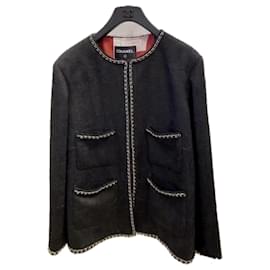 Chanel-Most Hunted Black Jacket with Chain Trim-Black