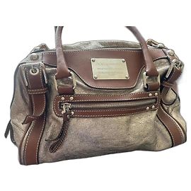 Sac à main Dolce & Gabbana Miss Easy Way en cuir métallisé Métallisé
