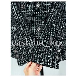 Chanel-Neue Werbekampagne 2022 / 2023 Tweed-Jacke-Schwarz