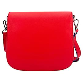 MCM-MCM Leder Schultertasche Patricia Umhängetasche Rot Blau Tasche Umhängetasche-Rot