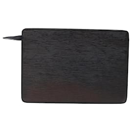 Louis Vuitton-LOUIS VUITTON Epi Pochette Homme Clutch Bag Black M52522 LV Auth th4796-Black