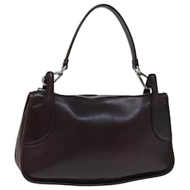 Prada-PRADA Shoulder Bag Leather Brown Auth 72724-Brown