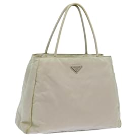 Prada-PRADA Hand Bag Nylon Beige Auth 72704-Beige