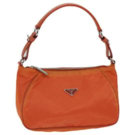 Prada-PRADA Shoulder Bag Nylon Orange Auth ac2973-Orange