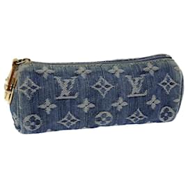 Louis Vuitton-LOUIS VUITTON Monograma Denim Trousse Speedy GM Bolsa Azul M95081 Autenticação de LV 72909-Azul
