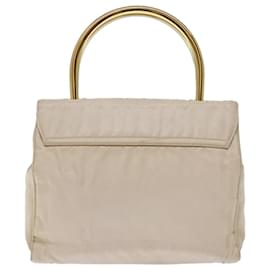 Prada-PRADA Hand Bag Nylon Beige Auth bs13724-Beige