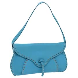 Céline-CELINE Shoulder Bag Light Blue Auth 72402-Light blue