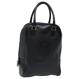 Autre Marque-Burberrys Shoes case Hand Bag Leather Black Auth 72670-Black