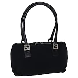 Fendi-FENDI Hand Bag Nylon Black Auth 71560-Black
