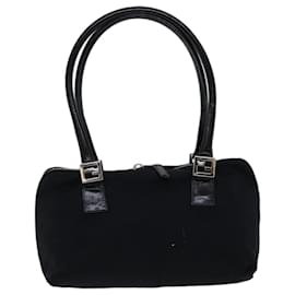 Fendi-FENDI Hand Bag Nylon Black Auth 71560-Black